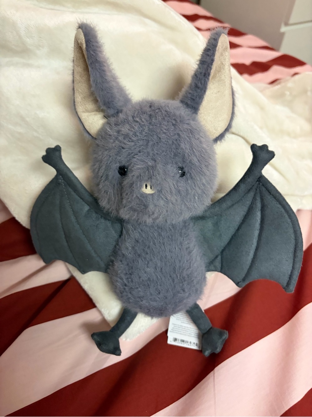 Jellycat Plush Gray Bat Costume Accessory